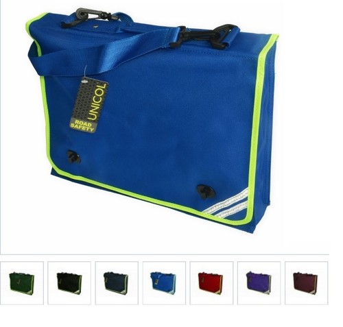 Kids Hi Viz Document Case Girls Book School Conference Bag 7 Colour Pack of 5