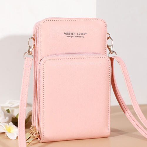 Touch Screen PU Leather Change Bag CrossBody Shoulder SMART Phone Bag Wallet USA 