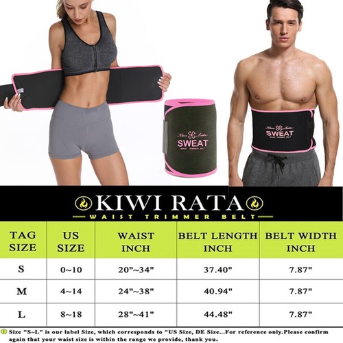 UK Waist Trimmer Sweat Sauna Men Women Neoprene Belly Fat Slimming Back Support