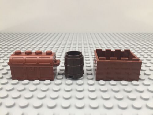 Lego Bundle caisse X 1 Treasure Chest X 1 Canon X 1 Marron Foncé Brun Rougeâtre 