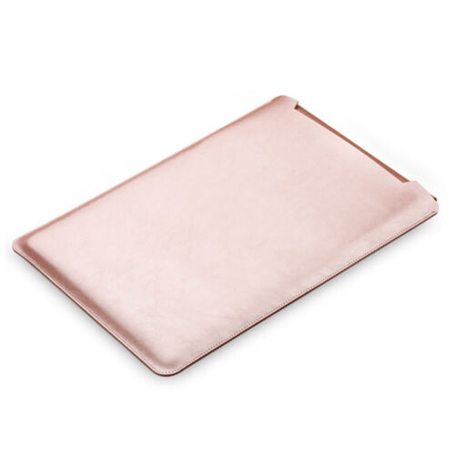 US Universal Leather Sleeve Bag Cover Case For 11" 13" 14" 15" Laptop Rose Gold 