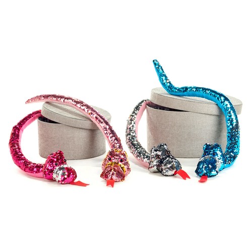 Nouveau 68 cm Sequin Sparkle Serpent Jouet Doux Asst Couleurs 1 au hasard