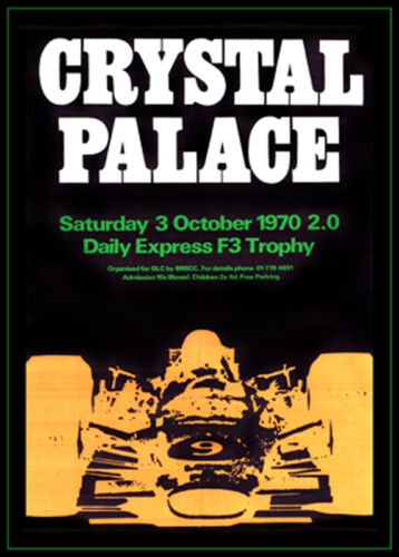 A3 Crystal Palace 1970 poster race print- 