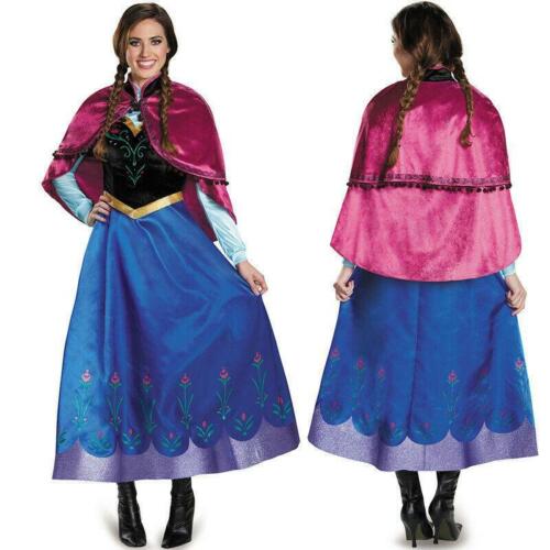 Anna Dress New Details about   Hot Adult Cosplay Costume Halloween Fancy Stage Dress Outfit 