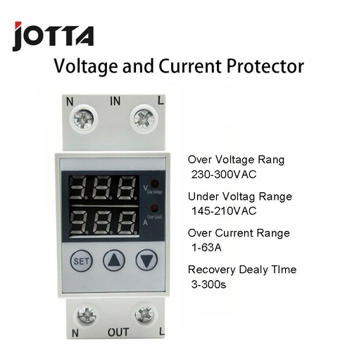 63A 230V Din rail adjustable over and under voltage protective device protector