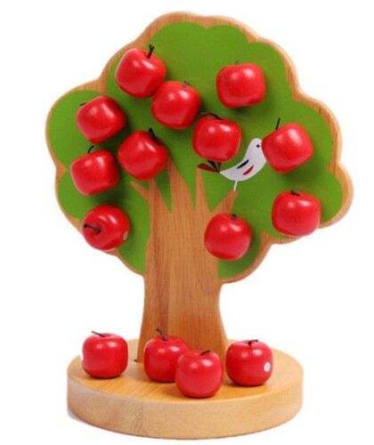 Mathematic Wooden Educational Toy Magnetic Apple Tree Wooden Toy 