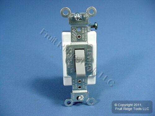 Leviton Gray DOUBLE POLE Commercial Toggle Switch 20A CSB2-20G