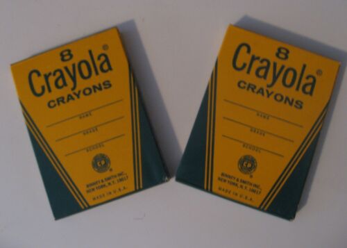 2 boxes Vintage 1970's #8  Crayola Crayons Binney & Smith N.Y .preprice 19 cents 