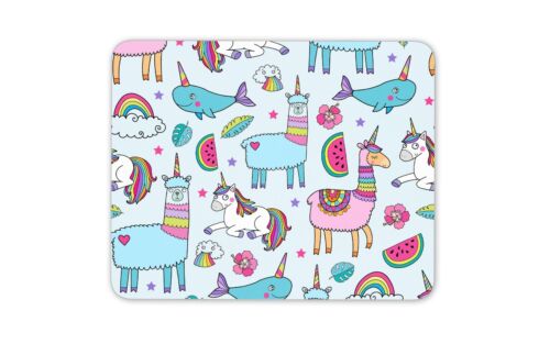 Horse Girls Student Computer Gift #15404 Funny Unicorn /& Llama Mouse Mat Pad