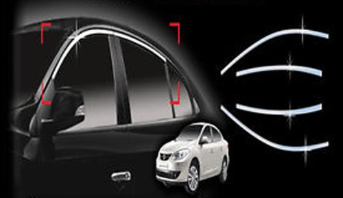 Top Window Accent Line Trim Ssangcarful 4P 1Set For 2010 2011 Fluence New SM3