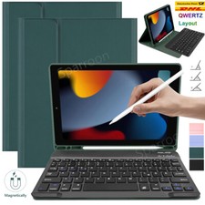 Tastatur Hülle Mit Stifthalter für iPad 11/10/9/8/7/6/5th Air 6/5/4 Pro11 QWERTZ