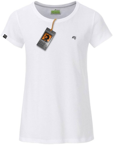 JAN 8007G Kinder//Mädchen Bio-Baumwolle T-Shirt COMPANIEER Weiß Organic Weiss