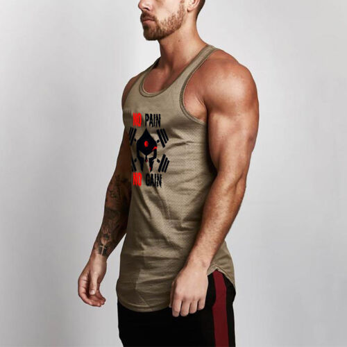 Men's High Quality Gym Tank Tops Stringer Bodybuilding Fitness Sport Clothes 