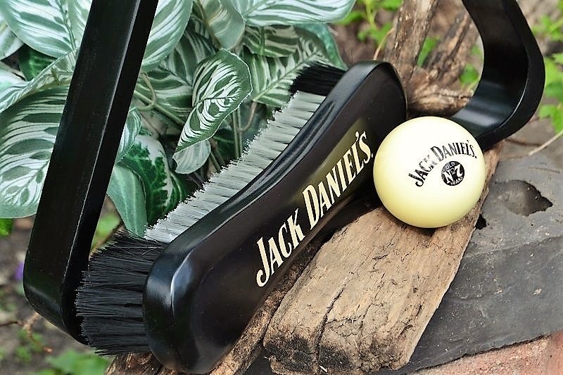 Jack Daniels 3 Piece Billiards Starter Set Triangle, Cue Ball & Brush