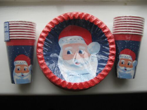 24 X Christmas XMAS Party  PAPER CUPS & BOWLS for Kids,Children or Adults 