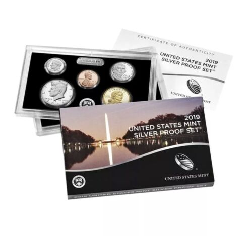 10 Coin SILVER Proof Set w//box /& COA 2019S NO EXTRA Lincoln /'W/' CENT