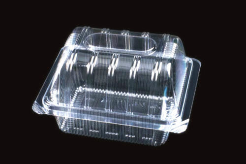 50 Clear Plastic 5.5/" Food Take Out Clamshell Container Cupcake Cookie Favor #D5
