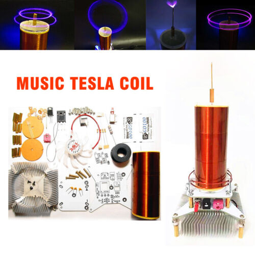 Music Tesla Coil Plasma Speaker Wireless Transmission sound Solid Power Kit 