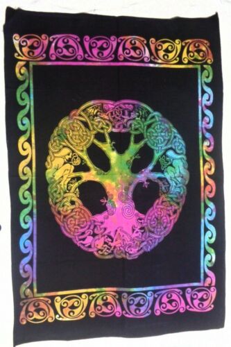 Celtic Tapestry Tie-Dye Mandala Indian Wall Hanging Hippie décorer Poster Home 