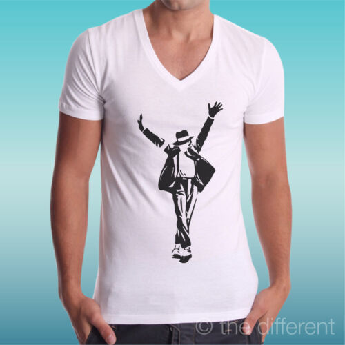 T-Shirt V Neck Jersey Michael Jackson This Is It Old Style 