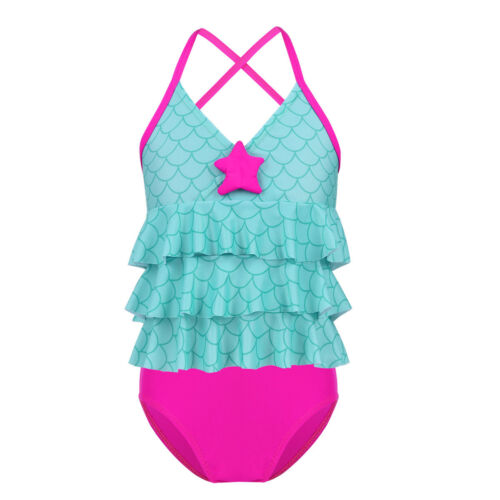 Girls Kids Mermaid Bikini Tankini Swimwear Swimsuit Swimming Bathing Costume Set