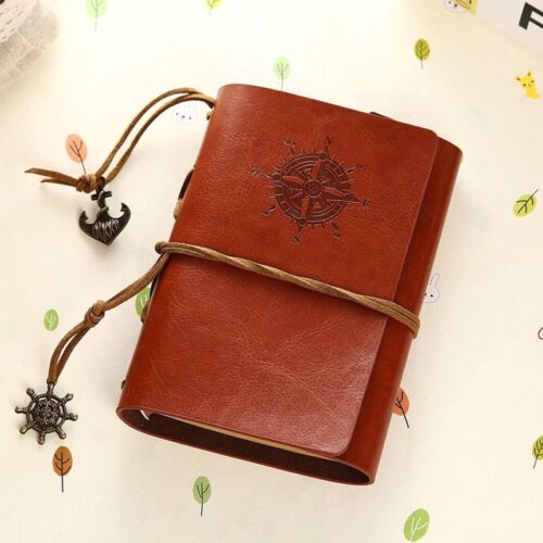 Vintage Notebook Leather Cover Journal Diary Blank String Nautical Traveler t 