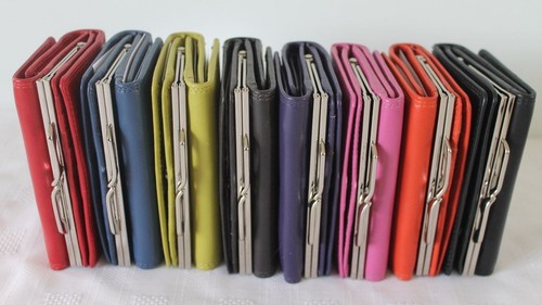Soft Touch Clip Framed Leather Purse Vibrant Colours by Primehide