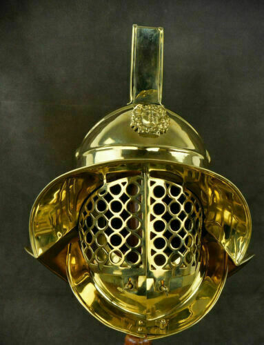 Medieval murmillo gladiator helmet 18 gauge steel fabri knight armor sca larp