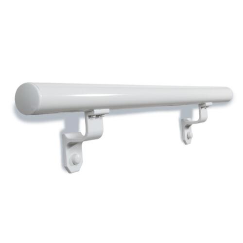 Aluminum Contractor Round 1.9 in. ADA Handrail 1.9 in. x 8 ft. + 3 wall brkts...