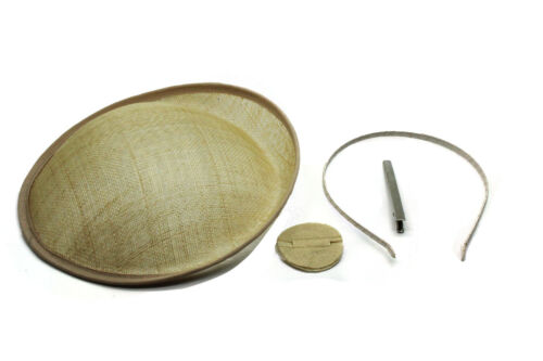 Sinamay Disc 22cm Round Fascinator Base Set DIY Material Craft Making 4 In 1 Set 