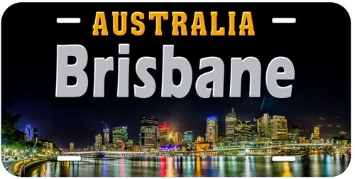 Brisbane Australia Aluminum Novelty Car License Plate