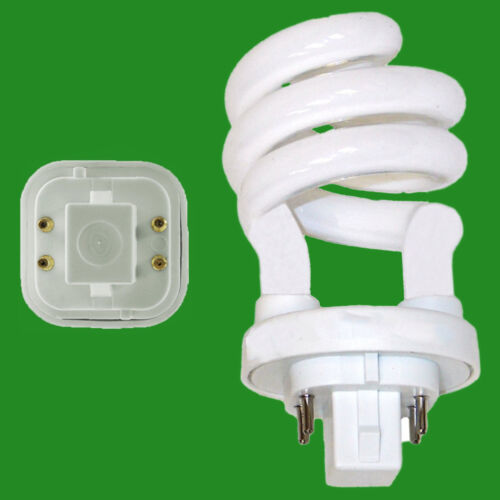 4x 24W G24Q-2 4 pin CFL 6400K Natural Daylight White Spiral Light Bulb Lamp