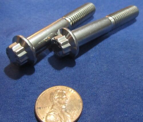 3 Pcs PT 3//8/"-16 x 2 1//4/" L Stainless Steel 12 Point Flanged Ferry ARP Bolt