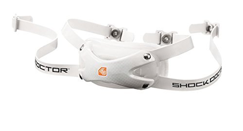 New Shock Doctor Ultra Carbon Football Helmet 4 Point Chin Strap Washable White