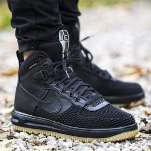 Nike Lunar Air Force 1 Duckboot Black Gum Men Boots Watershield Shoes 805899-003 | eBay