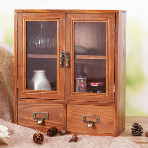 Small Cabinet Glass Door Cupboard, Small Wooden Cabinet With Glass Doors