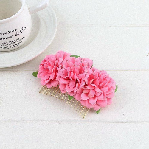 Bridal Boho Rose Flower Hair Comb Clip Hairpin Wedding Party Hair Accessories