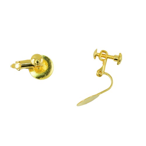 20pc Screw Back Clip On Earring Wire Hook Blank Base with 10mm Cabochons Pad