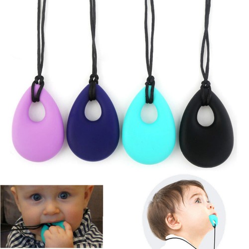 Kids Baby Chewy Necklace Anti Autism ADHD Biting Sensory Chew Teething Toys