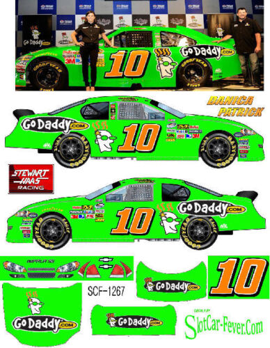 CD/_1267 #10 Danica Patrick Go Daddy 2012 Sprint Cup Chevy  1:87 Decals
