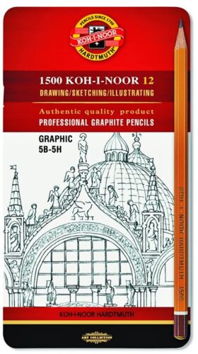 Koh-I-Noor Set of graphite pencils 1502 I T0 III or 1512 or 1582 12 pcs in set 