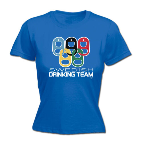 Drinking Team Rings Swedish Count Funny Novelty Tops T-Shirt Womens tee TShirt