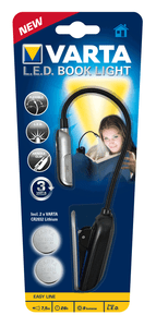 2 x varta LED Book Light 2xcr2032 16618 Lampadaire Liseuse Lampe de poche lampe pince NEUF