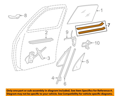 GM OEM Front Door-Glass outer Seal Left 14027775