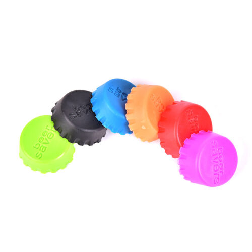6pcs Reusable Silicone Bottle Caps Beer Cover Soda Cola Lid Wine Saver StoppUTSQ 