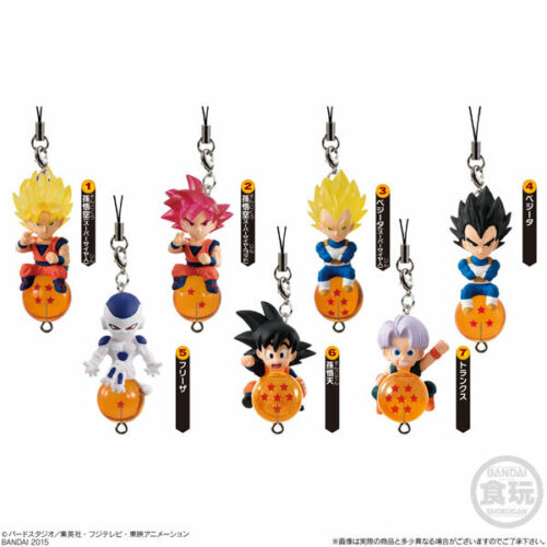 QD Mascot Figure Keychain Charm Goku Vegeta Anime Bandai NEW DRAGON BALL Z 