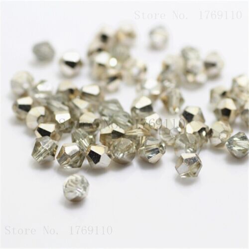 100pcs Beads Jewelry  Loose Crystal Spacer Faceted Glass Bicone Wholesale Making 