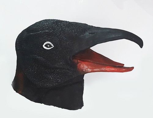 ANIMALE BUFFO in Lattice Costume Adulto Maschera CROW COSTUME Vinile Plastica Morbida//Lattice
