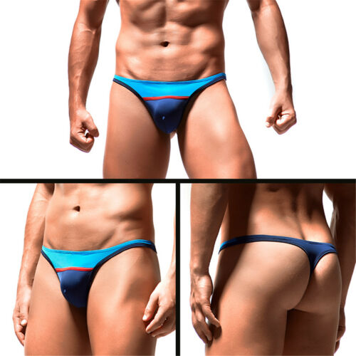 Men's Seamless Briefs Underwear Bulge Pouch Boxer Briefs Underpant Tongs Shorts 