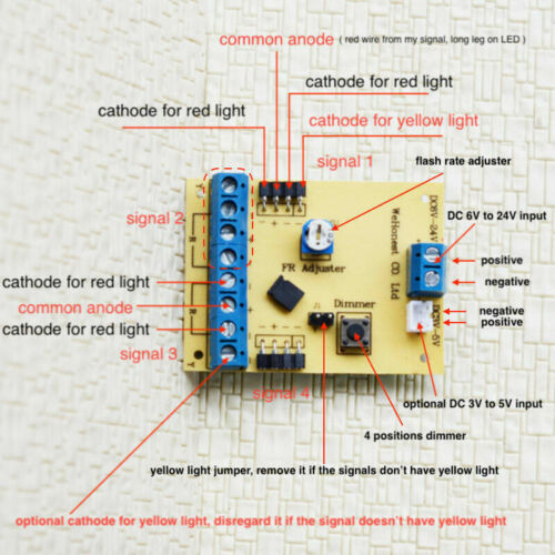 1 flasher board #csnSL6 2 x N scale model grade crossing signal light LED made